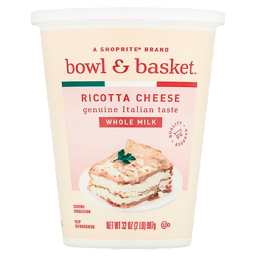 Bowl & Basket Whole Milk Ricotta Cheese, 32 oz