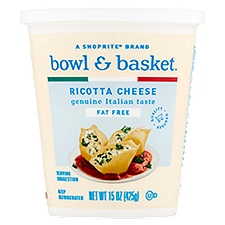 Bowl & Basket Fat Free Ricotta Cheese, 15 oz, 15 Ounce