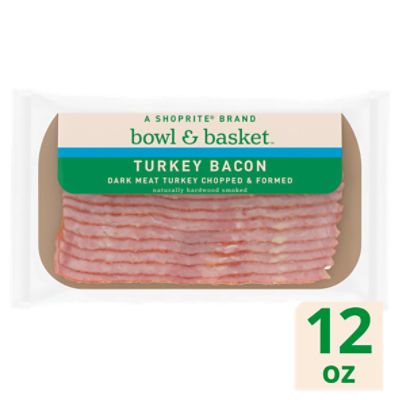 Bowl & Basket Turkey Bacon, 12 oz, 12 Ounce
