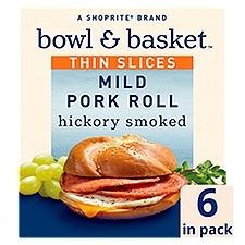 Bowl & Basket Thin Slices Mild Pork Roll, 6 count, 6 oz, 6 Ounce