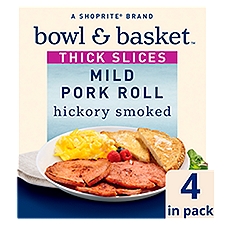 Bowl & Basket Thick Slices Hickory Smoked Mild, Pork Roll, 6 Ounce
