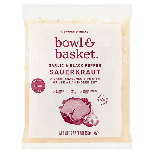 Bowl & Basket Garlic & Black Pepper Sauerkraut, 16 oz