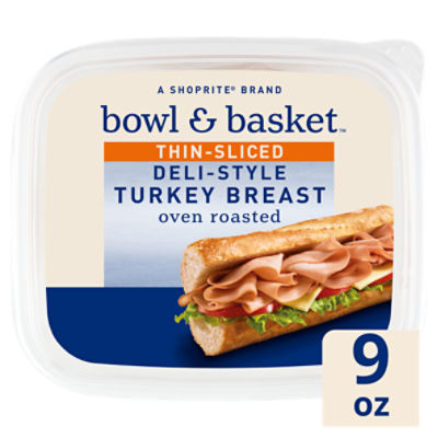 Bowl & Basket Thin-Sliced Oven Roasted Deli-Style Turkey Breast, 9 oz, 9 Ounce