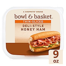Bowl & Basket Thin-Sliced Deli-Style, Honey Ham, 9 Ounce