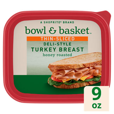 Bowl & Basket Thin-Sliced Deli-Style Honey Roasted Turkey Breast, 9 oz