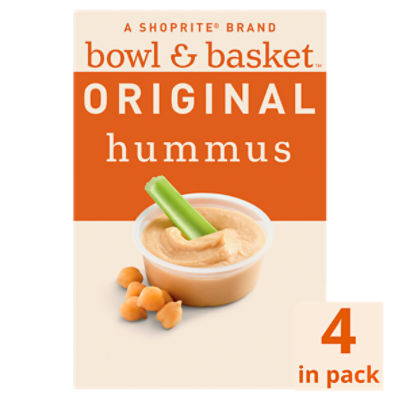 Bowl & Basket Original Hummus, 2.5 oz, 4 count Fairway