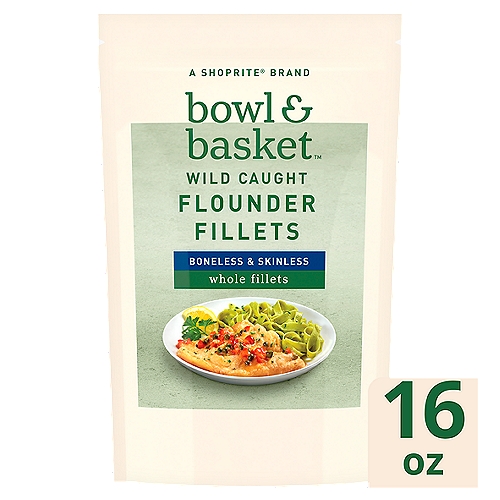 Bowl & Basket Boneless & Skinless Whole Flounder Fillets, 16 oz
