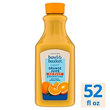 Bowl & Basket No Pulp Light Orange Juice Beverage, 52 fl oz