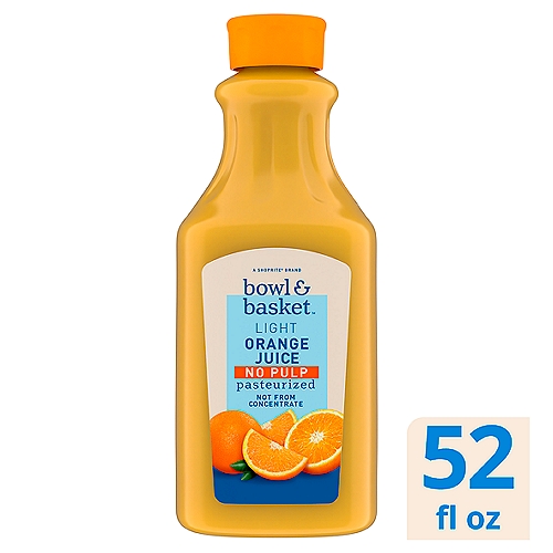 Bowl & Basket No Pulp Light Orange Juice Beverage, 52 fl oz