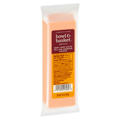Bowl & Basket Specialty New York State Yellow Cheddar Cheese, 10 oz