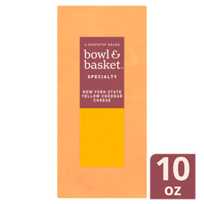 Bowl & Basket Specialty New York State Yellow Cheddar Cheese, 10 oz