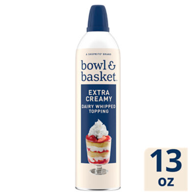 Bowl & Basket Extra Creamy Dairy Whipped Topping, 13 oz, 13 Ounce