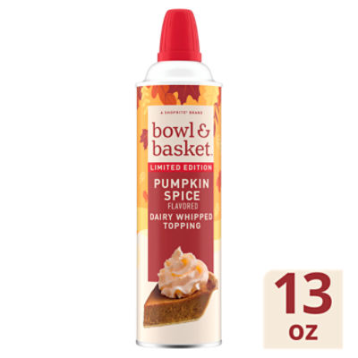 Bowl & Basket Pumpkin Spice Flavored Dairy Whipped Topping Limited Edition, 13 oz