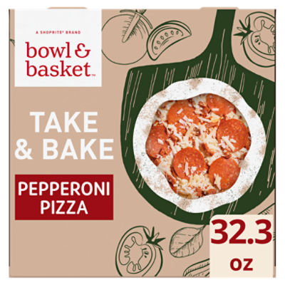 Bowl & Basket Take & Bake Pepperoni Pizza, 32.3 oz, 32.3 Ounce