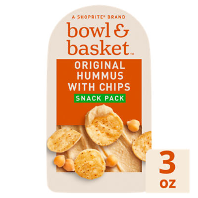 Bowl & Basket Original Hummus with Chips Snack Pack, 3 oz