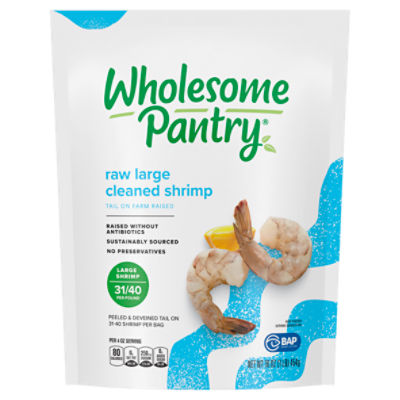 Wholesome Pantry Raw Large Cleaned Shrimp, 16 oz