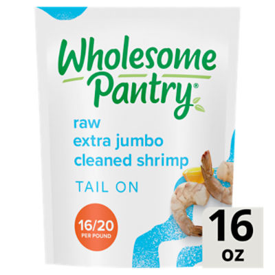 Wholesome Pantry Raw Extra Jumbo Cleaned Shrimp, 16 oz