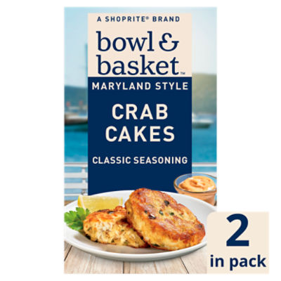 Bowl & Basket Classic Seasoning Maryland Style Crab Cakes, 2 count, 6 oz