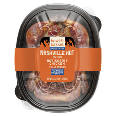 Bowl & Basket Nashville Hot Seasoned Rotisserie Chicken - Sold Hot, 33 oz