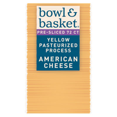 Bowl & Basket Yellow Pasteurized Process American Pre-Sliced Cheese, 72 count, 48 oz