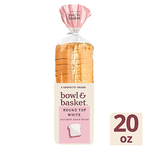 Bowl & Basket Round Top White Enriched Sliced Bread, 20 oz