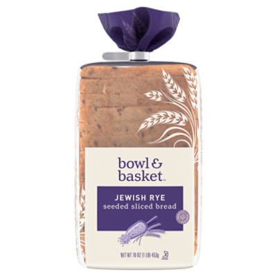 Bowl & Basket Jewish Rye Seeded Sliced Bread, 16 oz