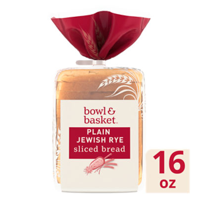 Bowl & Basket Plain Jewish Rye Sliced Bread, 16 oz