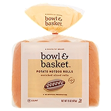 Bowl & Basket Enriched Sliced Potato, Hotdog Rolls, 15 Ounce