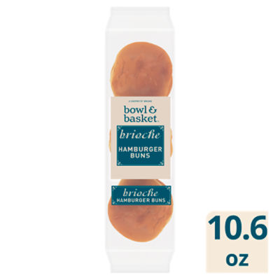 Bowl & Basket Hamburger Buns Brioche, 10.6 oz