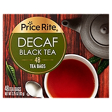 Price Rite Tea Bags, Decaf Black, 48 Each