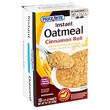 Price Rite Cinnamon Roll, Instant Oatmeal, 1.51 Ounce