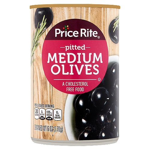 Price Rite Pitted Medium Olives, 6 oz