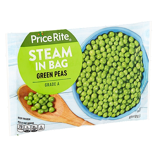 Price Rite Steam in Bag Green Peas, 12 oz