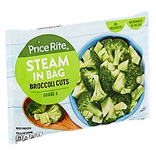 Price Rite Broccoli, Steam in Bag Cuts, 12 Ounce