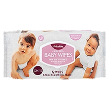 PriceRite Scented Baby Wipes, 72 Each