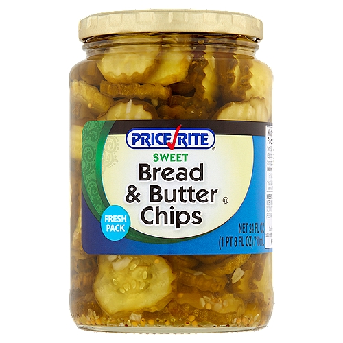 Price Rite Sweet Bread & Butter Chips Fresh Pack, 24 fl oz