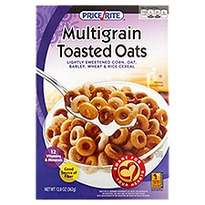 Price Rite Multigrain Toasted Oats, Cereal, 12.8 Ounce