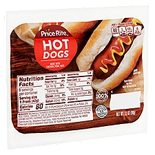 Price Rite Hot Dogs, 8 Each