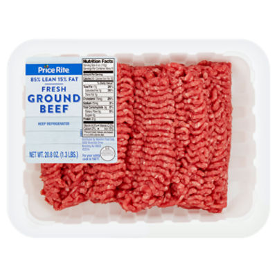 Price Rite 85% Lean 15% Fat Fresh Ground Beef, 20.8 oz - Price Rite