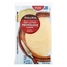 Price Rite Cheese Sliced Natural Non-Smoked Provolone, 10 Each