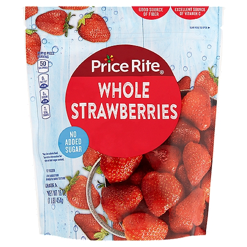 Price Rite Whole Strawberries, 16 oz