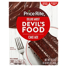 Price Rite Cake Mix, Deluxe Moist Devil's Food , 16.5 Ounce