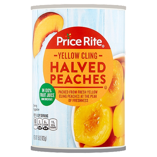 Price Rite Yellow Cling Halved Peaches, 15 oz