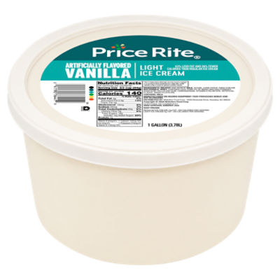 Price Rite Vanilla Light Ice Cream, 1 gallon