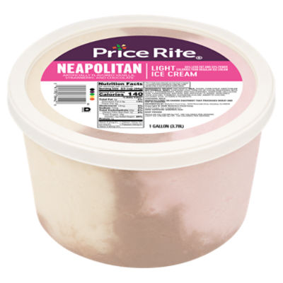 Price Rite Neapolitan Light Ice Cream, 1 gallon