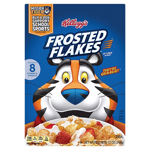 Kellogg's Frosted Flakes Original Breakfast Cereal, 12 oz