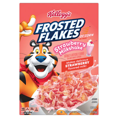 Kellogg's Frosted Flakes Strawberry Milkshake Breakfast Cereal, 11.6 oz
