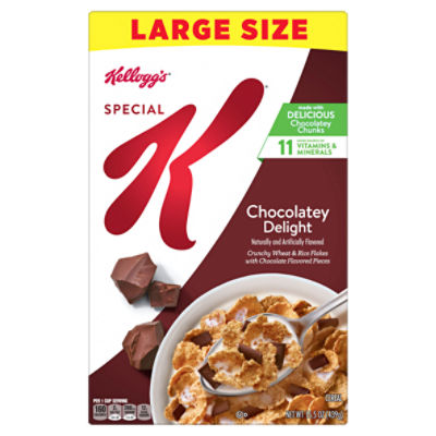 Kellogg's Special K Chocolatey Delight Breakfast Cereal, Family Breakfast, 15.5 oz Box