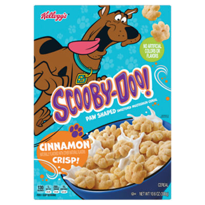 Kellogg's Scooby-Doo! Cinnamon Paw Shaped Sweetened Multigrain Cereal, 10.6 oz