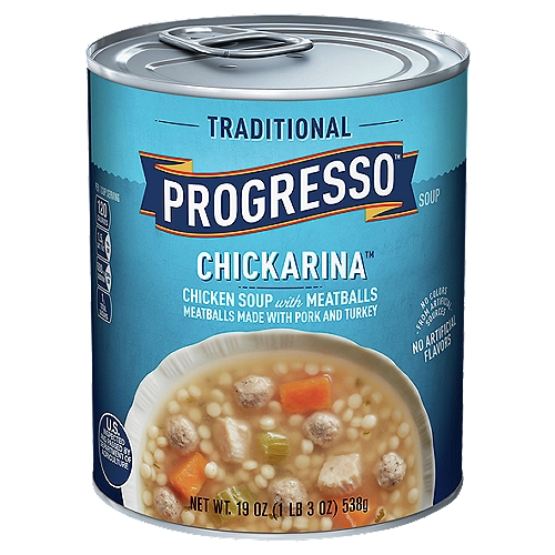 Progresso Traditional Chickarina Soup, 19 oz
Chicken Soup with Meatballs